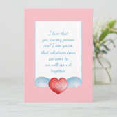 Carte Élégant Script Love Heart Holiday Card (Debout devant)