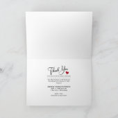 Carte Élégant script manuscrit | Merci photo (Intérieur)