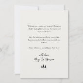 Carte Elegant Script Non Photo Christmas Tree Watercolor (Dos)