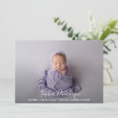 Carte Élégant Script Photo Collage Annonces de naissance (Debout devant)