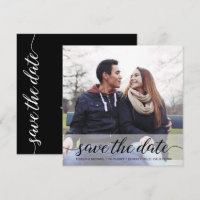 Elegant Script Photo QR code site mariage