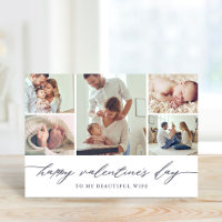 Élégant Script Saint Valentin Photo Collage