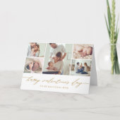 Carte Élégant Script Saint Valentin Photo Collage (Devant)