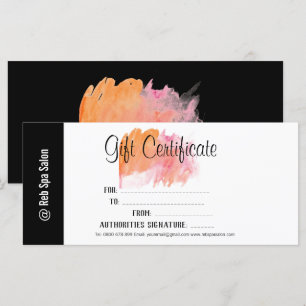 Carte Élégant Script Salon Certificat cadeau personnalis