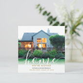 Carte Élégant Script Script Nouveau Home Photo Faire-par (Debout devant)