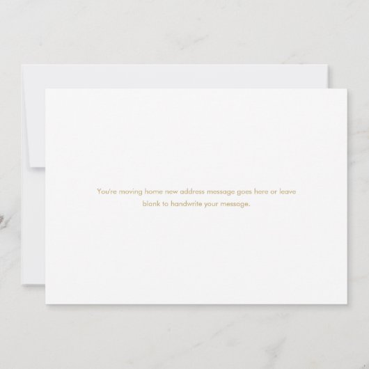 Carte Élégant Script Script Nouveau Home Photo Faire-par (Dos)