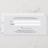 Carte Élégant Script Simple Black Pink Certificat cadeau (Dos)