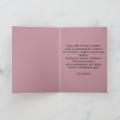 Carte Élégant Séquin d'argent sur Blush Pink 30e anniver (Intérieur)