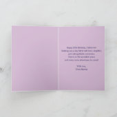 Carte Élégant Séquin d'argent sur Soft Pink 50e annivers (Intérieur)