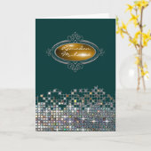 Carte Elegant Sequin Ramadan Mubarak (Fleur jaune)