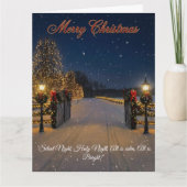 Carte Elegant Serene winter scene adorned with lights (Devant)