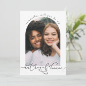 Carte Élégant Serez-vous mon chef d'honneur Photo (Debout devant)