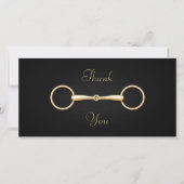 Carte Élégant serpent d'or Bit Equestre Personnalisé (Devant)