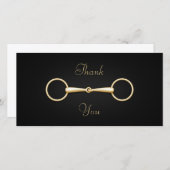 Carte Élégant serpent d'or Bit Equestre Personnalisé (Devant / Derrière)