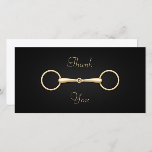 Carte Élégant serpent d'or Bit Equestre Personnalisé (Devant / Derrière)