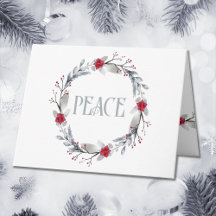 Élégant Silver Red Wreath Festive