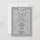 Carte Elégant Silver & Stylish Parties scintillant Weddi (Devant)