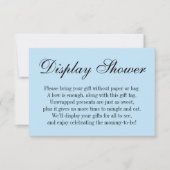 Carte Elégant, Simple Baby shower sans enveloppement, Bl (Devant)