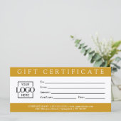Carte Elegant Simple Custom Business Gift Certificate wi (Debout devant)