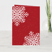 Carte Élégant simple flocon de neige Arche or photo Noël (Dos)