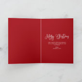 Carte Élégant simple flocon de neige Arche or photo Noël (Intérieur)