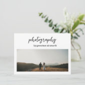 Carte Élégant Simple Moderne Photographie Certificat cad (Debout devant)