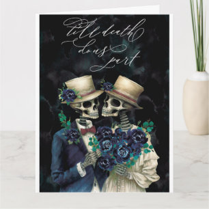 Carte Elégant Skeleton Eucalyptus Halloween Anniversaire