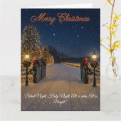 Carte Elegant Snow Serene Christmas Design (Fleur jaune)