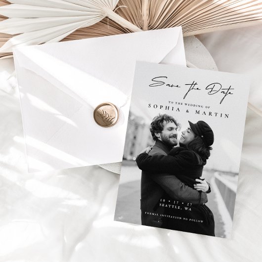 Carte Elégant superposition main Lettré Script Mariage p