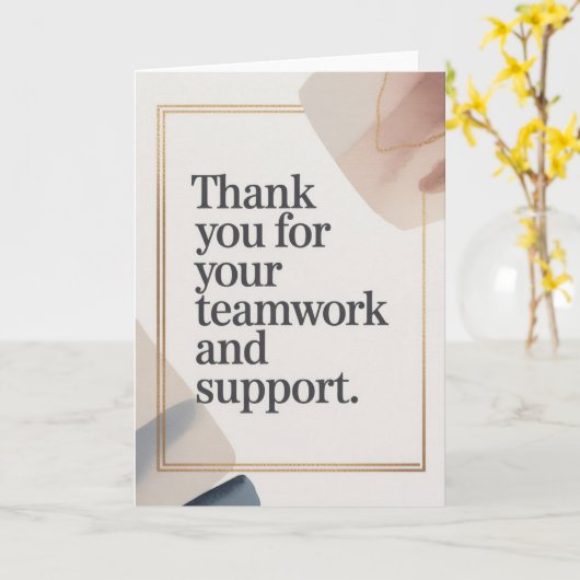 Carte Elegant Thank You Card for Coworker (Fleur jaune)