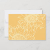 Carte Élégant tournesol rustique, Mariage de automne de  (Dos)