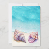 Carte Elégant Tropical Beach Seashells Pearls Nautique (Dos)