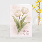 Carte Elegant Tulips Thinking Of You Card (Fleur jaune)