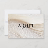 Carte Elégant, vagues, salon, certificat cadeau (Devant)