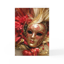 Elegant Venetian Masquerade Greeting Card