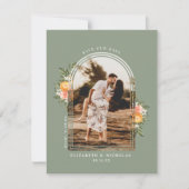 Carte Elégant verger de Citrus | Boho Enregistrer la dat (Devant)