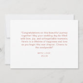 Carte Elégant Vins Lunettes Moderne Chic Joyeux Mariage (Dos)