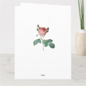 Carte Élégant Vintage Romantique Rose Antique Notes musi (Dos)