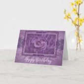 Carte Élégant violet Roses Abstraits (Fleur jaune)