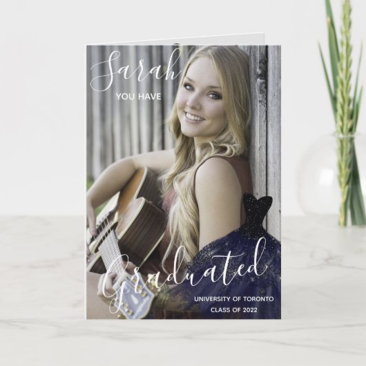 Carte Élégant Vous Avez Diplômé Collage Photo Graduatio (Devant)