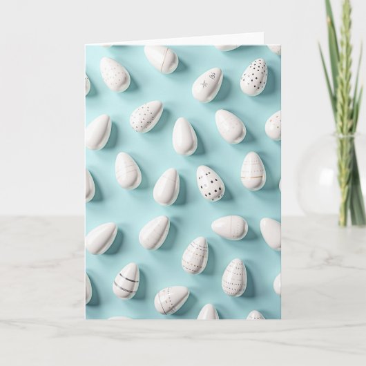 Carte Elegant White Egg Design Card (Devant)