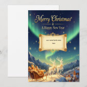 Carte Elegant Winter Scene Personalized Christmas Greeti (Devant / Derrière)