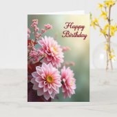 Carte Élégante à Fleur Rose (Fleur jaune)