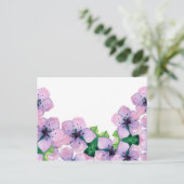 Carte élégante aquarelle avec sakura japonaise (Debout devant)