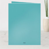 Carte Elégante aquarelle bleu bleu foncé Fleurs de champ (Dos)