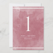 Carte Elégante aquarelle Bourgogne Numéro de tableau (Devant)