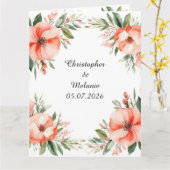 Carte Elégante aquarelle cadre floral (Fleur jaune)