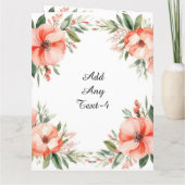 Carte Elégante aquarelle cadre floral (Dos)