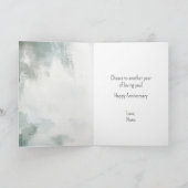 Carte Elégante aquarelle Champagne Bonne Anniversaire (Intérieur)