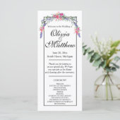 Carte Elégante aquarelle chic rose roses lavande (Debout devant)